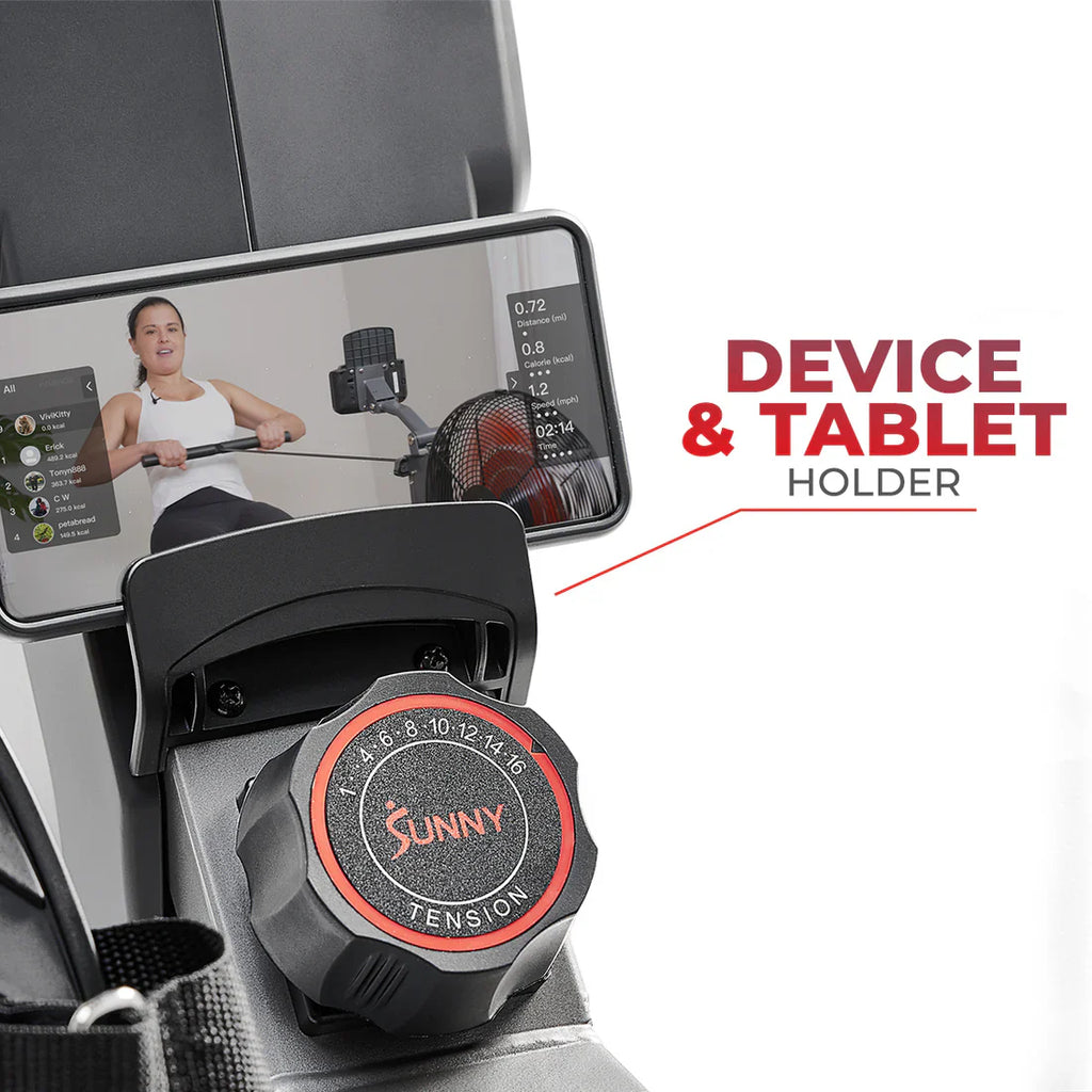 Air and Magnetic Resistance Exercise Rowing Machine by Sunny Health & Fitness