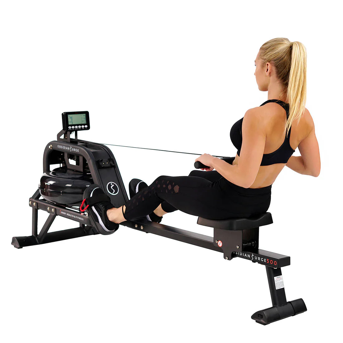 Obsidian Surge 500 m Water Rowing Machine by Sunny Health & Fitness