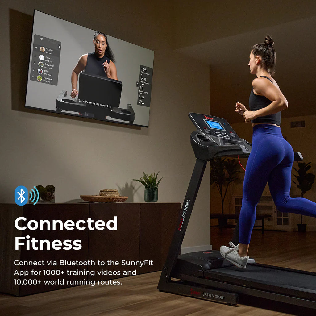 Energy Flex Motorized Auto Incline Smart Treadmill by Sunny Health & Fitness