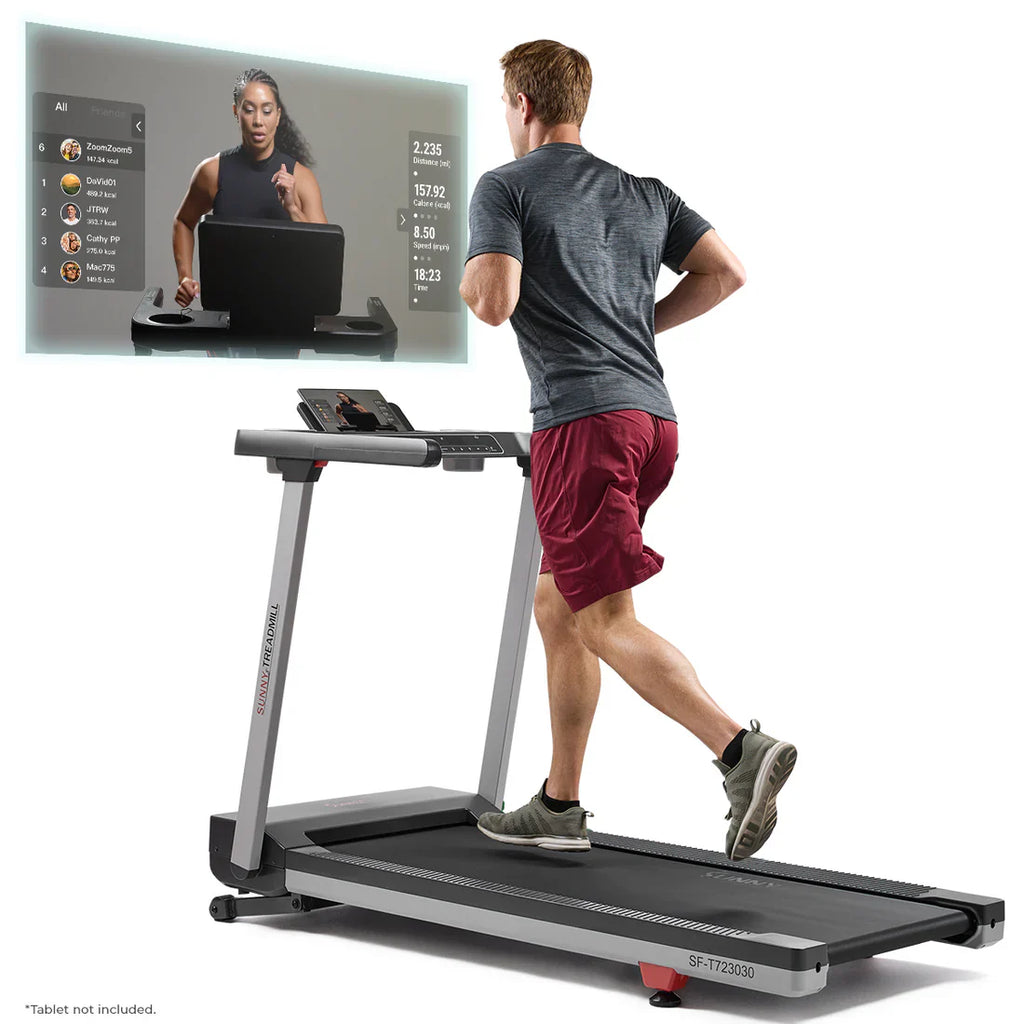 Premium Foldable Auto Incline Smart Treadmill by Sunny Health & Fitness