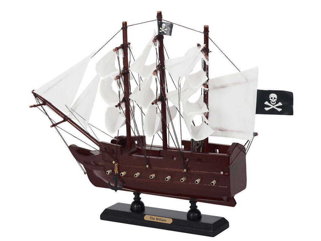 Wooden Calico Jacks The William White Sails Model Pirate Ship 12""