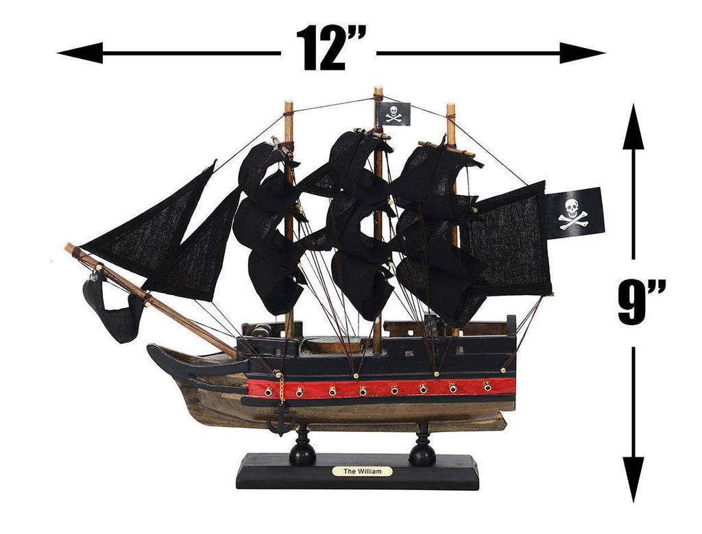 Wooden Calico Jacks The William Black Sails Limited Model Pirate Ship 12""
