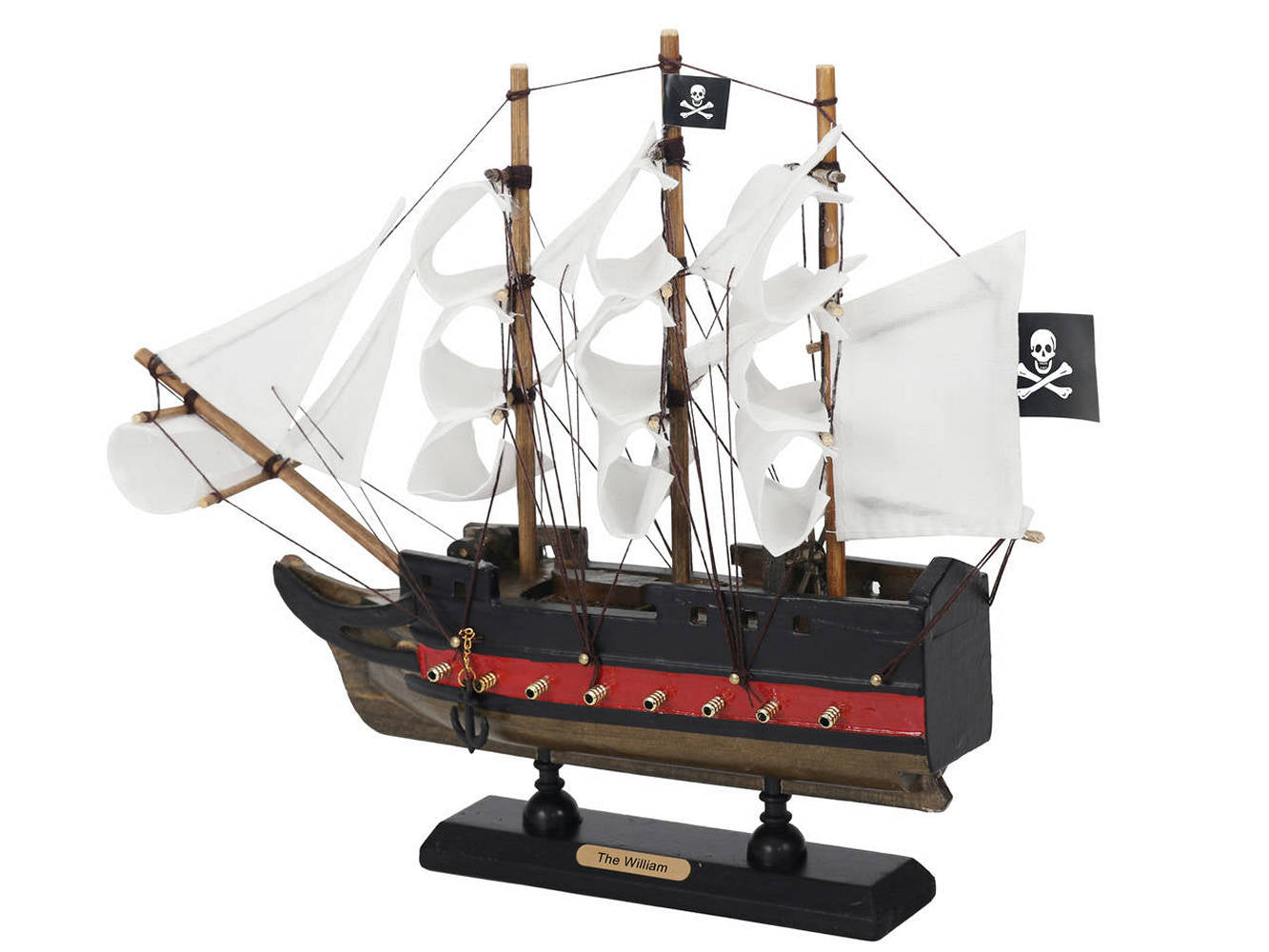 Wooden Calico Jacks The William White Sails Limited Model Pirate Ship 12""