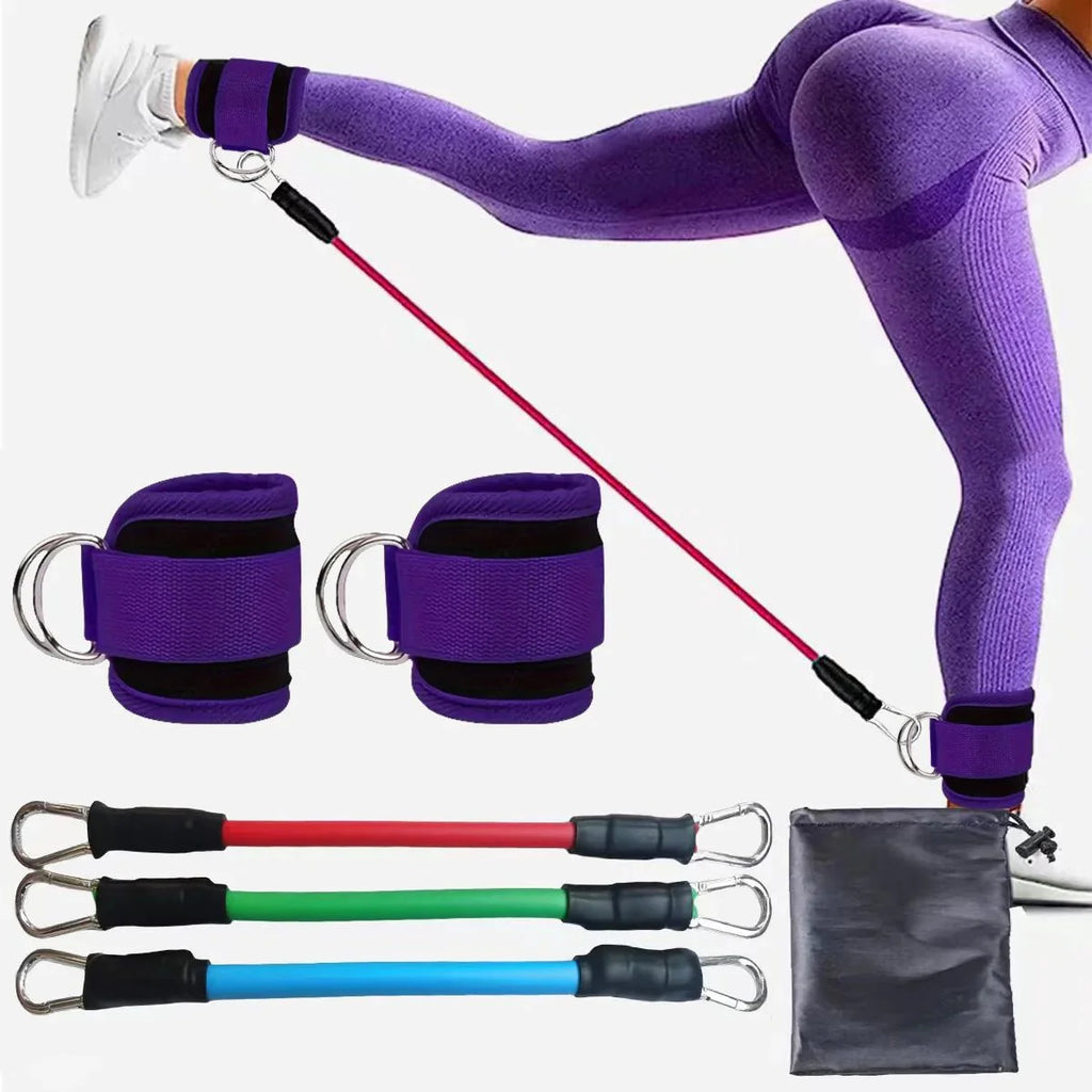 TPE Resistance Ankle Strap Bands – Booty, Squat & Glute Workout Loops