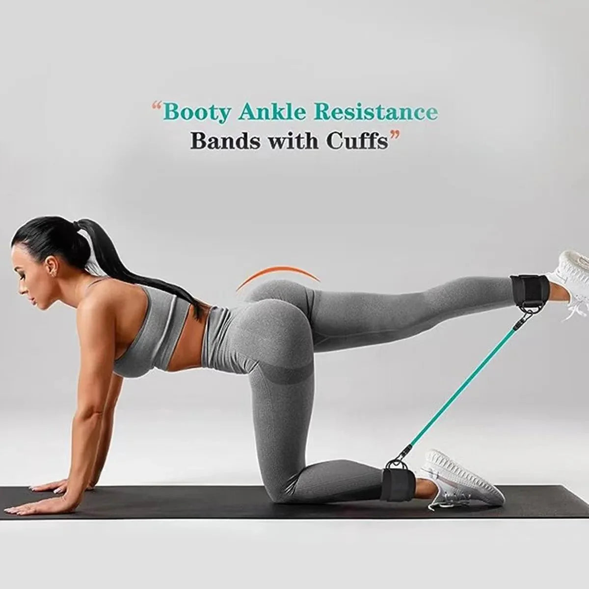 TPE Resistance Ankle Strap Bands – Booty, Squat & Glute Workout Loops