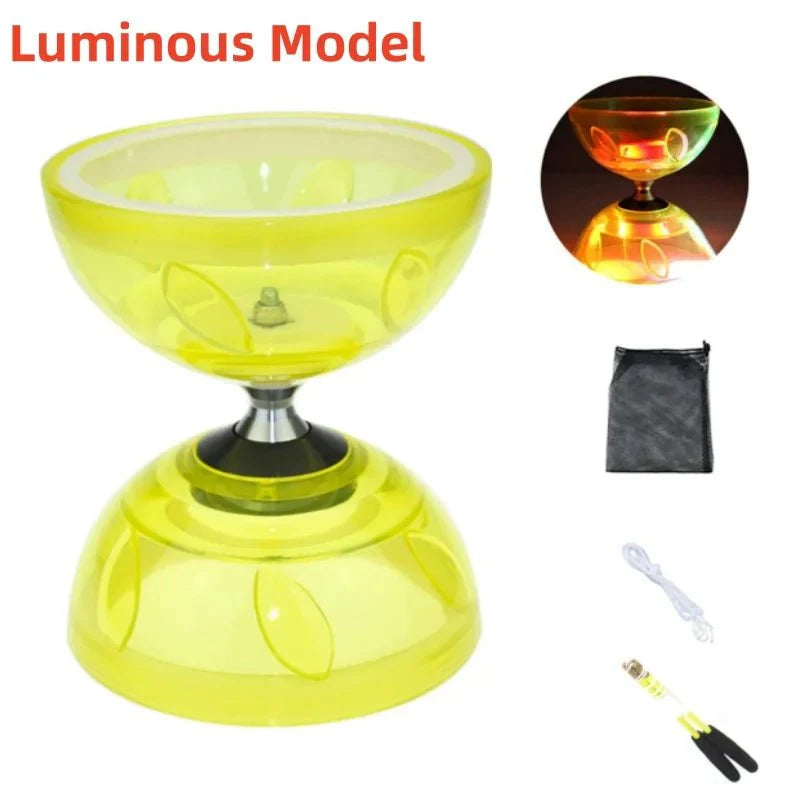 Triple Bearing Diabolo Chinese Yoyo Set with LED Lights