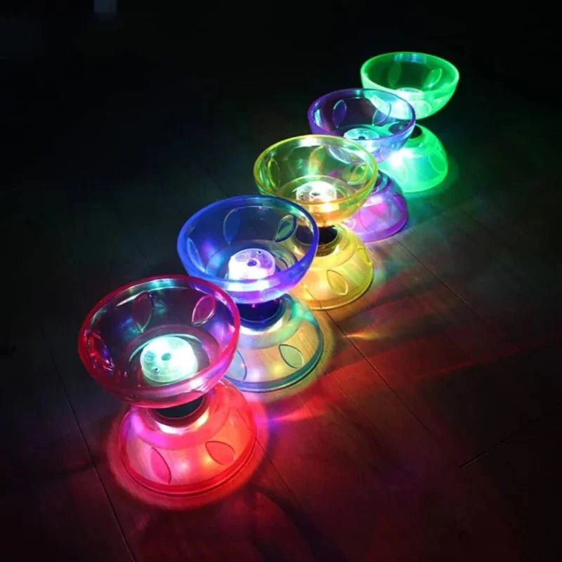 Triple Bearing Diabolo Chinese Yoyo Set with LED Lights