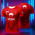 UFC Men's Short Sleeve Compression Shirt 2026 MMA Training Gym Workout Jersey Sportswear for Fighters Brand fitness clothes