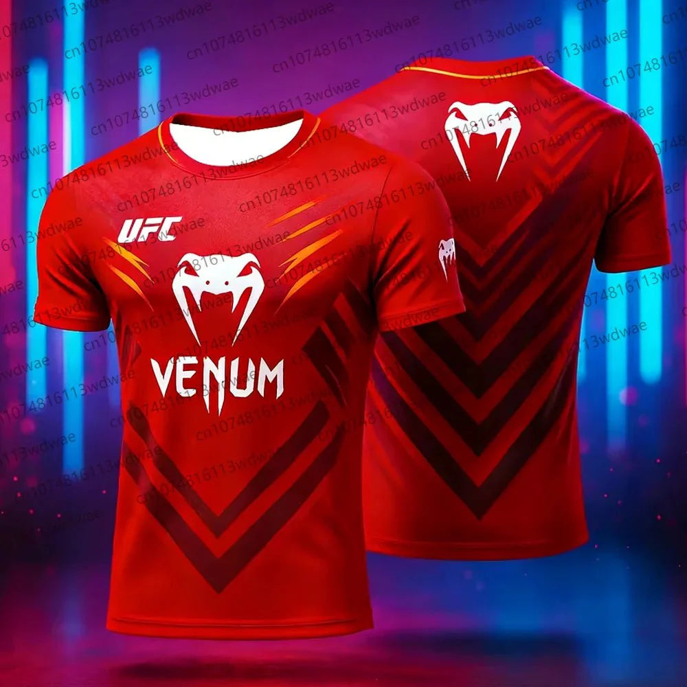 UFC Men's Short Sleeve Compression Shirt 2026 MMA Training Gym Workout Jersey Sportswear for Fighters Brand fitness clothes