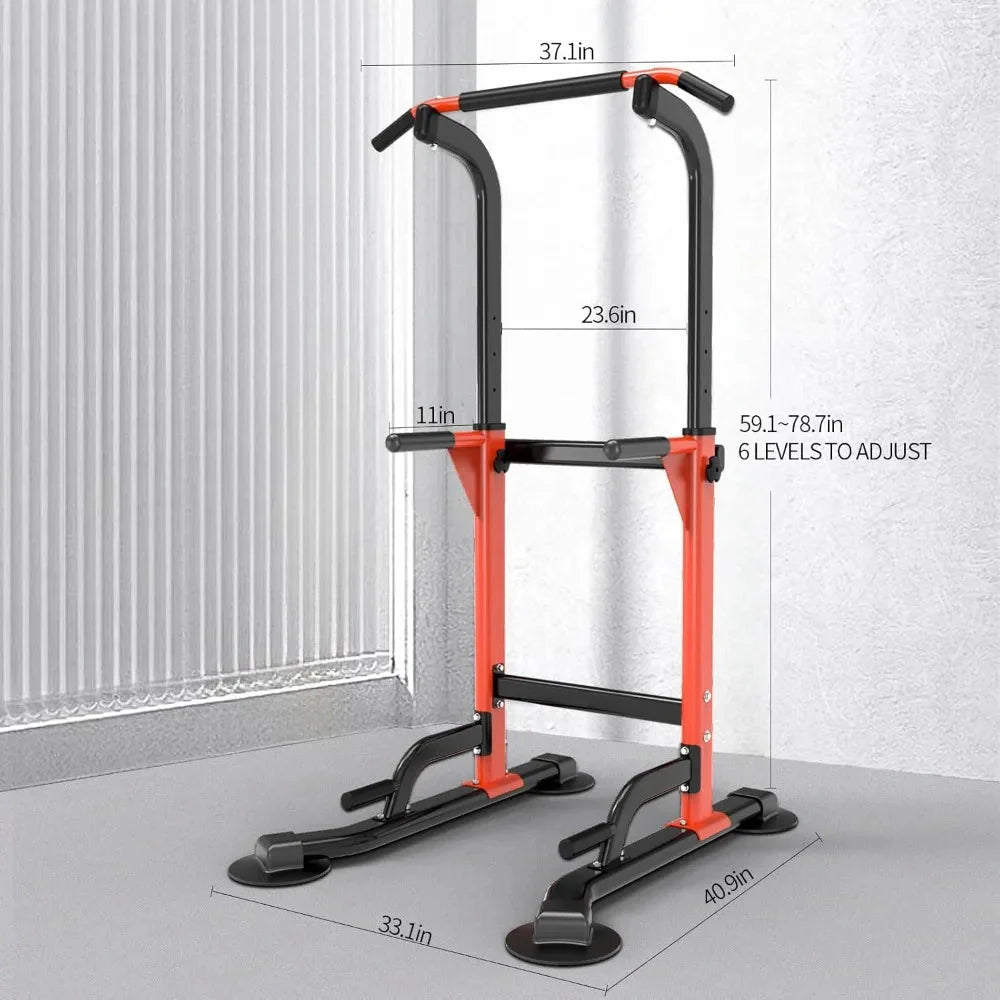 US Shipping Pull Up Dip Station for Home Gym Strength Training Fitness Workout Equipment for Chin Ups Push Ups Dips