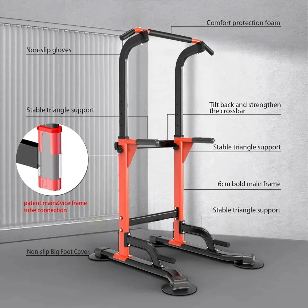 US Shipping Pull Up Dip Station for Home Gym Strength Training Fitness Workout Equipment for Chin Ups Push Ups Dips