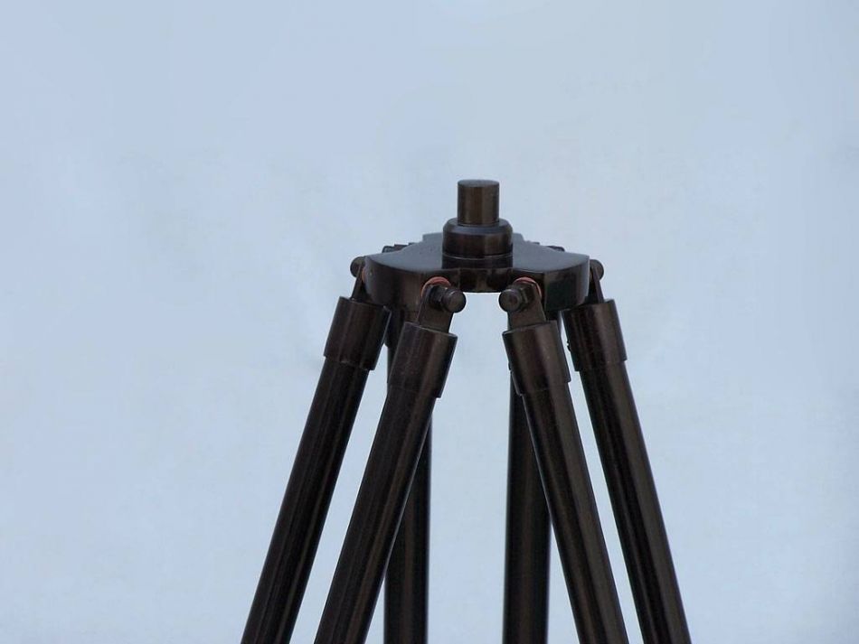 Floor Standing Oil-Rubbed Bronze-White Leather With Black Stand Harbor Master Telescope 50""