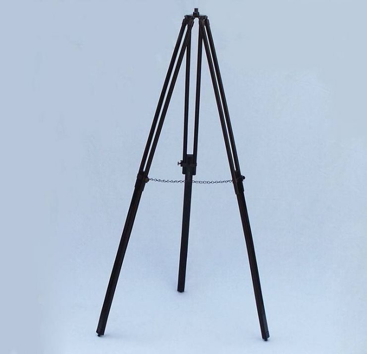 Floor Standing Oil-Rubbed Bronze-White Leather With Black Stand Harbor Master Telescope 50""