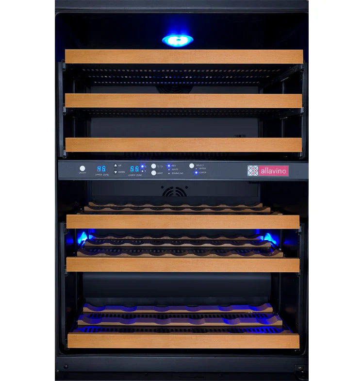 Allavino FlexCount Series 56 Bottle Dual Zone Undercounter Wine Refrigerator