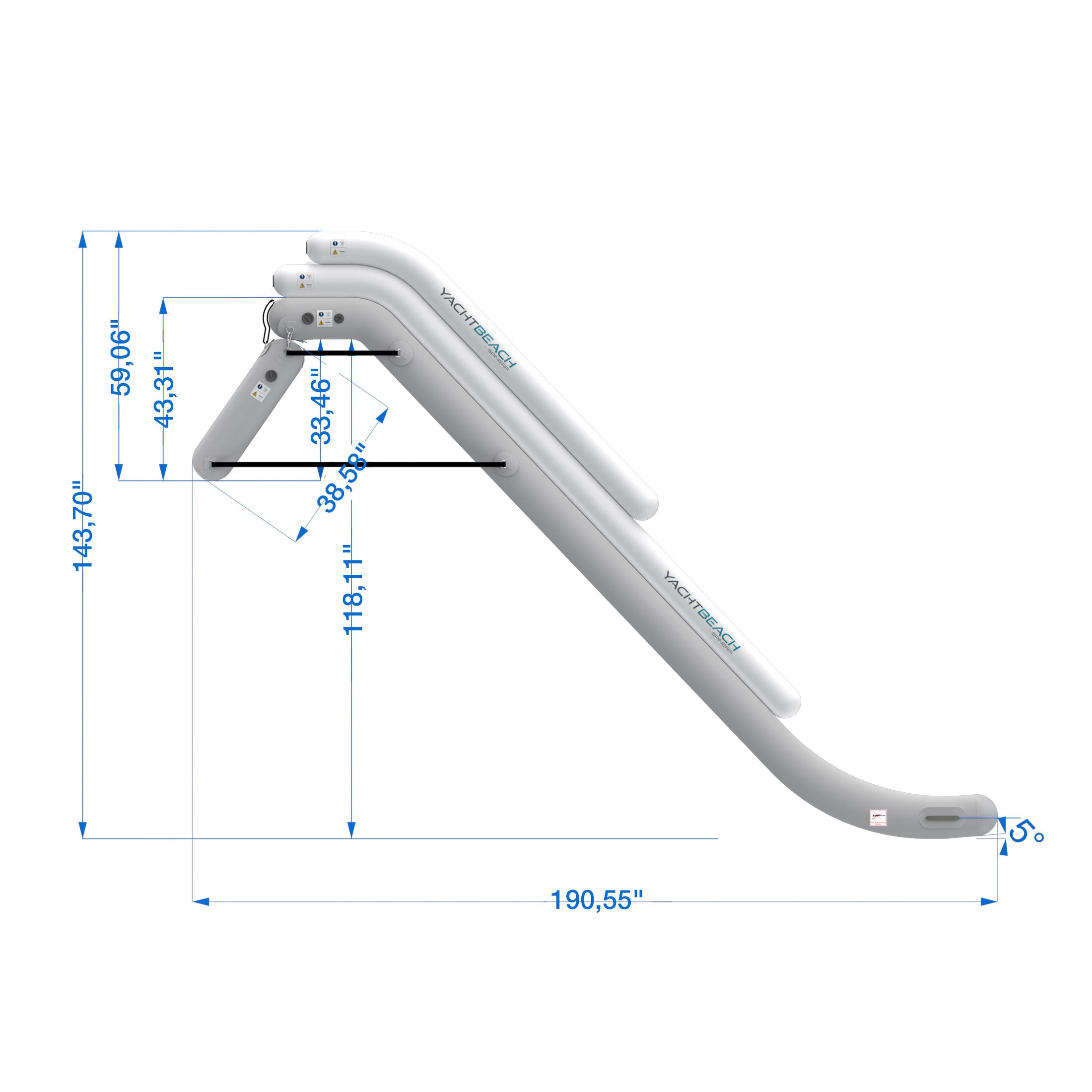 Yachtbeach by Spinera Magic Yachtslide - Easy Install Boat Slide