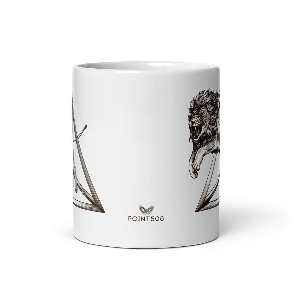 Tetrahedron Lion Sacred Geometry Coffee Mug