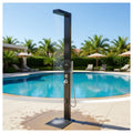 No Worries Showers Windsor Black ADA 316L Marine Grade Stainless Steel Outdoor Pool Shower