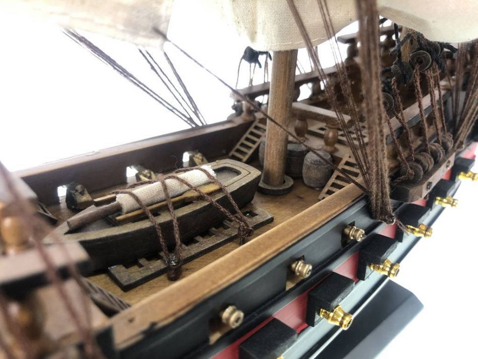 Wooden Black Bart's Royal Fortune White Sails Limited Model Pirate Ship 26""