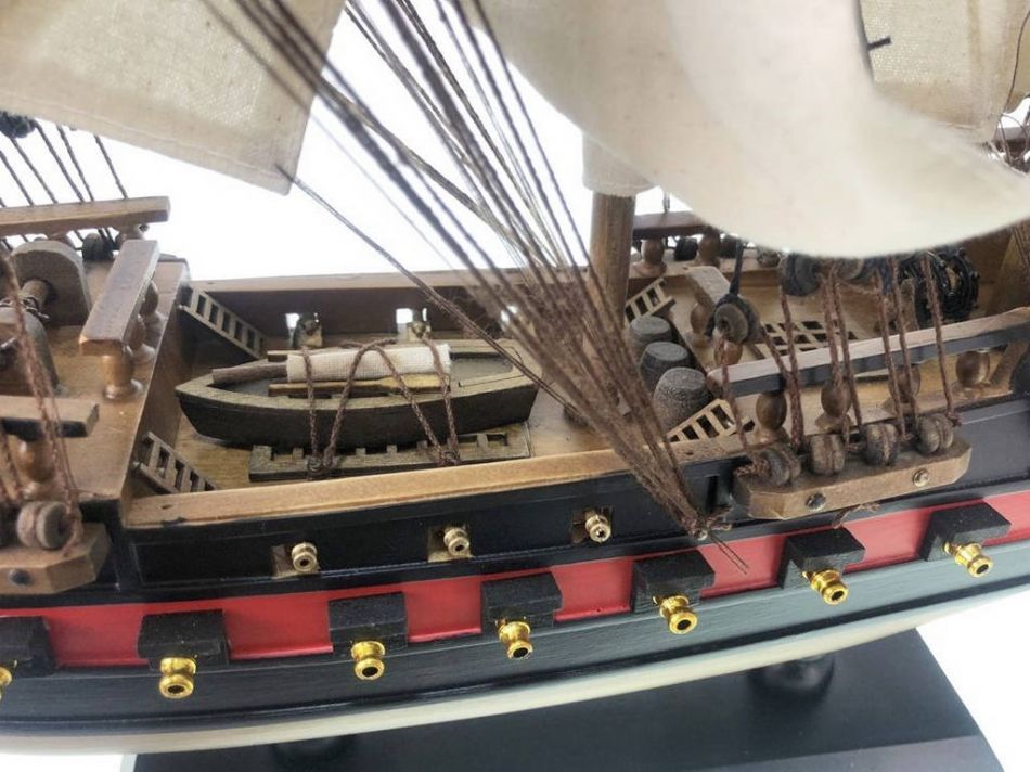Wooden Captain Kidd's Adventure Galley White Sails Limited Model Pirate Ship 26""