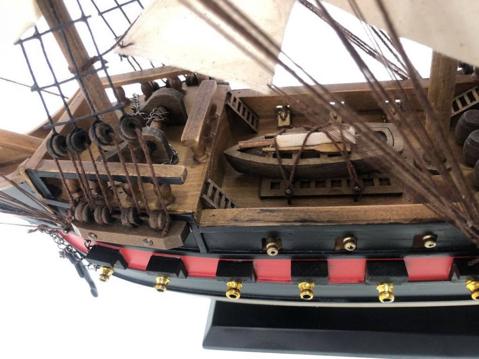 Wooden Thomas Tew's Amity White Sails Limited Model Pirate Ship 26""