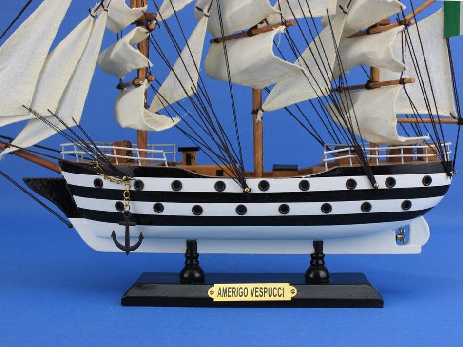 Wooden Amerigo Vespucci Tall Model Ship 15""
