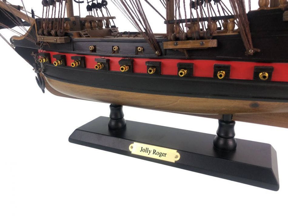 Wooden Captain Hook's Jolly Roger from Peter Pan Black Sails Limited Model Pirate Ship 26""