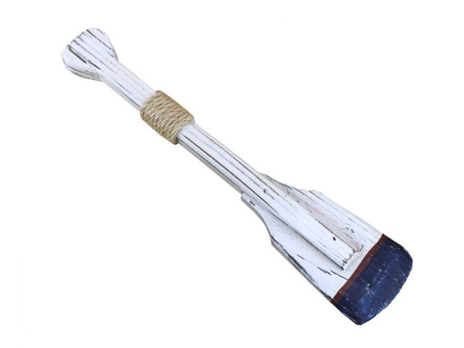 Wooden Winthrop Decorative Squared Rowing Boat Oar With Hooks 12""