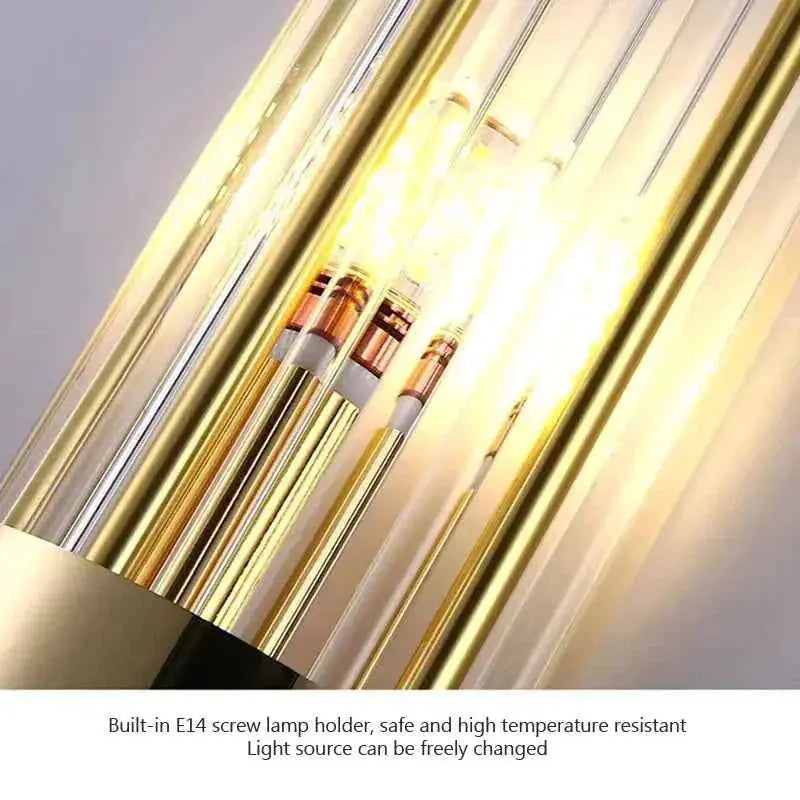 Modern LED Crystal Wall Sconce - Luxury K9 Crystal Indoor Wall Lamp for Bedroom & Hallway